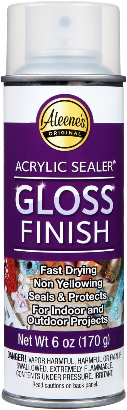 Aleene's 26412 Spray Gloss Finish, 6 Oz Acrylic Sealer, Original Version