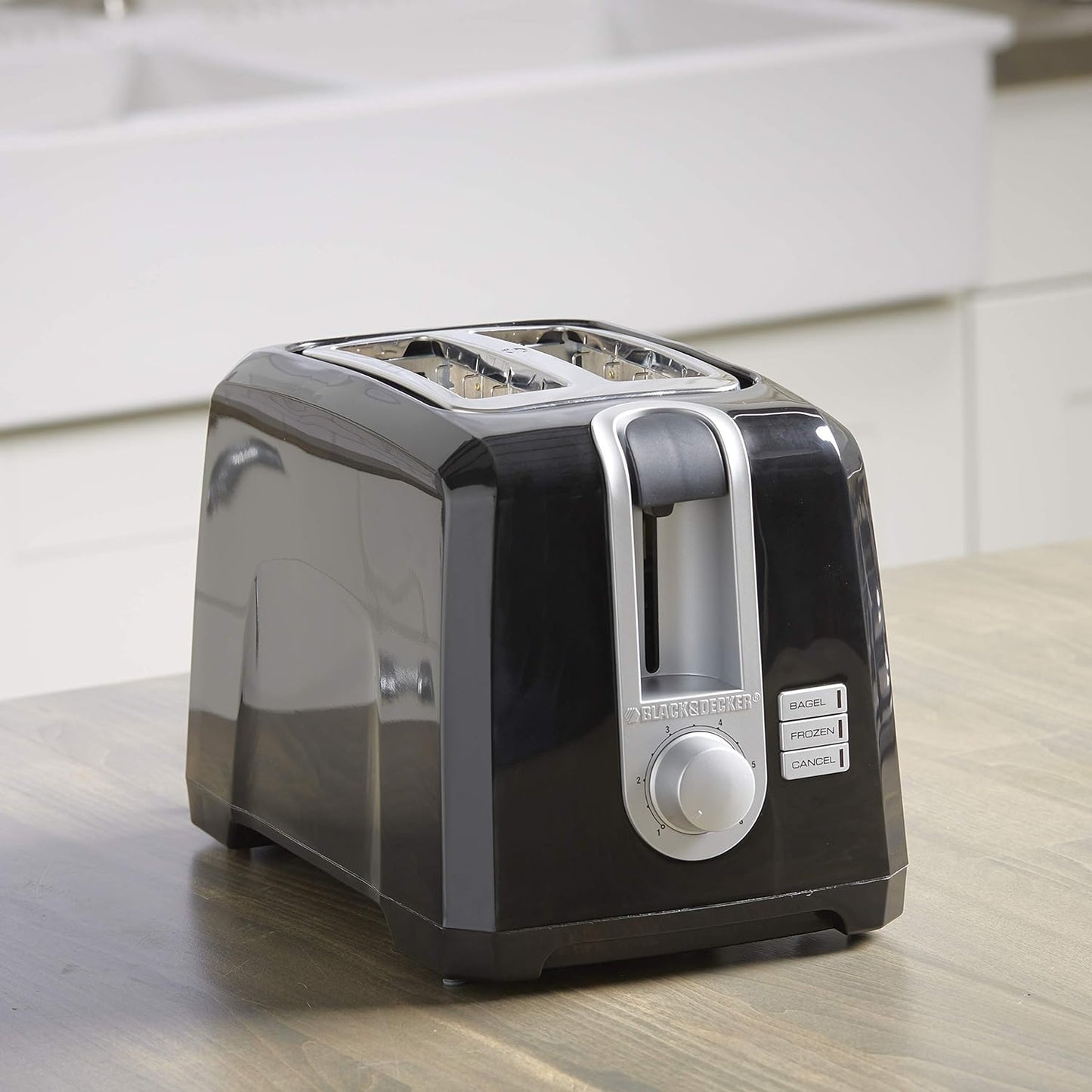 BLACK+DECKER 2-Slice Toaster, T2569B, Extra Wide Slots, 6 Shade Settings, 850 Watts, Crub Tray, Cancel Button